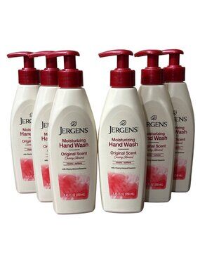 6x- Jergens Moisturizing Hand Wash Original Scent Cherry Almond 8.45 Fl Oz